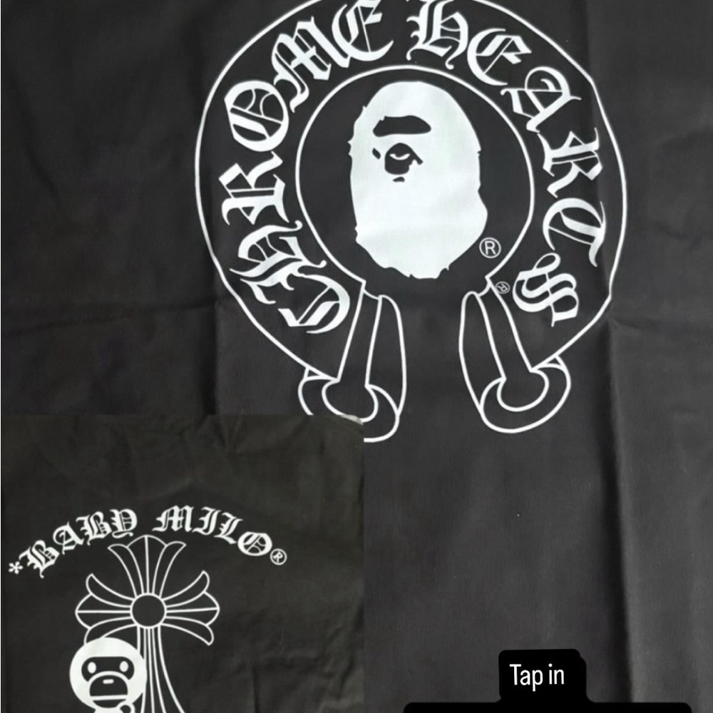 Bape Black and White Short Sleeve Tee